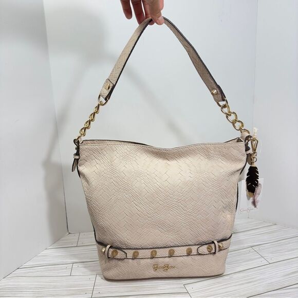 $108 JESSICA SIMPSON NESSA OVERSIZED BUCKET SHOULDER TOTE SATCHEL PURSE NWT - Picture 6 of 15